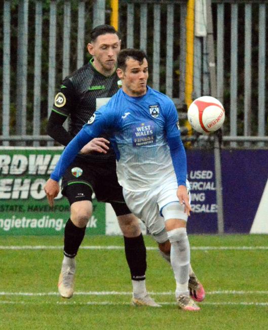 Jordan Davies - scored late winner for Haverfordwest County Jordan Davies - scored late winner for Haverfordwest County